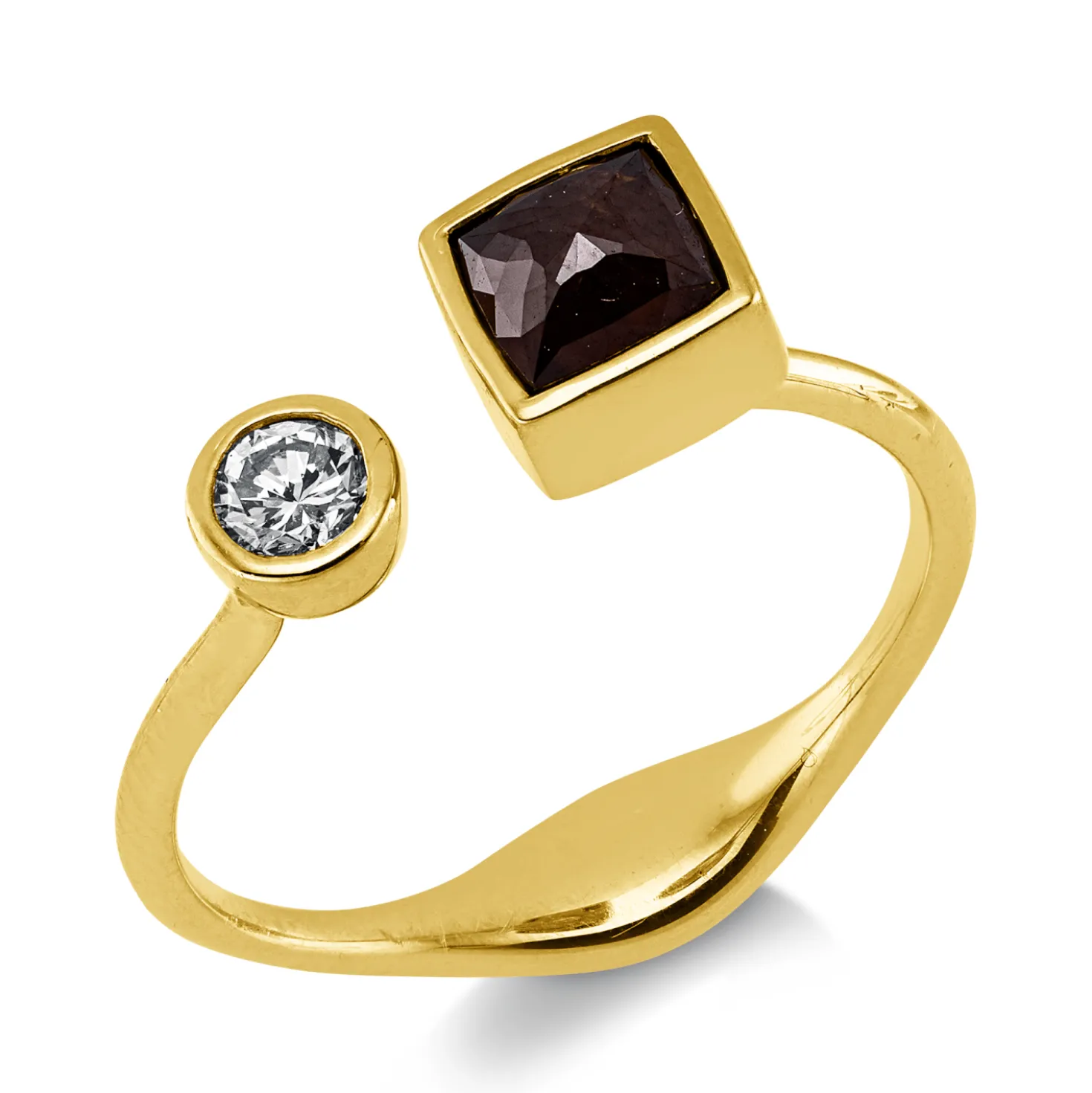 Ring aus 750 Gold Gelbgold Brillant 0,14ct I-SI/PI B:5,8mm