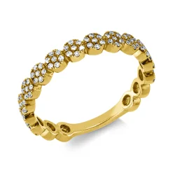 Ring aus 750 Gold Gelbgold 91 Brillanten 0,26ct I-SI B:3,1mm