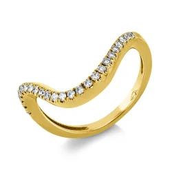 Ring aus 750 Gold Gelbgold 24 Brillanten 0,2ct I-SI B:8,6mm