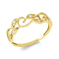 Ring aus 750 Gold Gelbgold 6 Brillanten 0,06ct TW-SI B:5,7mm