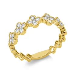 Ring aus 750 Gold Gelbgold 25 Brillanten 0,45ct TW-SI B:5mm