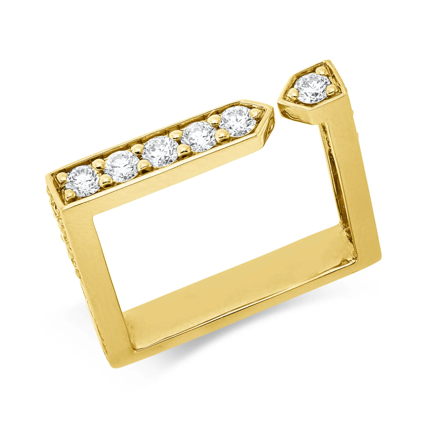 Ring aus 750 Gold Gelbgold 12 Brillanten 0,68ct TW-SI B:3,5mm