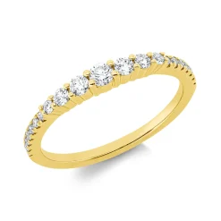 Ring aus 750 Gold Gelbgold 21 Brillanten 0,33ct TW-SI B:2,5mm