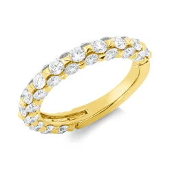 Ring aus 750 Gold Gelbgold 37 Brillanten 2,17ct TW-SI B:3,7mm