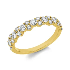 Ring aus 750 Gold Gelbgold 23 Brillanten 0,9ct TW-VSI/SI B:3,8mm