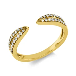 Ring aus 750 Gold Gelbgold 36 Brillanten 0,19ct W-PI B:3,7mm