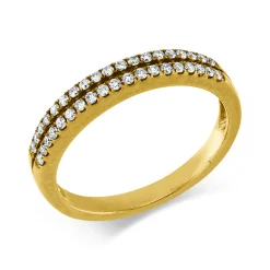 Ring aus 750 Gold Gelbgold 38 Brillanten 0,23ct W-SI B:2,8mm