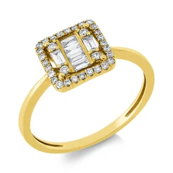 Ring aus 750 Gold Gelbgold 38 Diamanten 0,3ct B:8,4mm