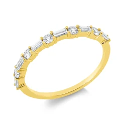 Ring aus 750 Gold Gelbgold 11 Diamanten 0,4ct B:2,1mm