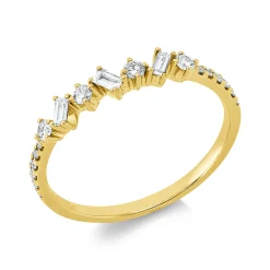 Ring aus 750 Gold Gelbgold 19 Diamanten 0,26ct B:3mm