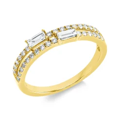 Ring aus 750 Gold Gelbgold 34 Diamanten 0,47ct B:20mm