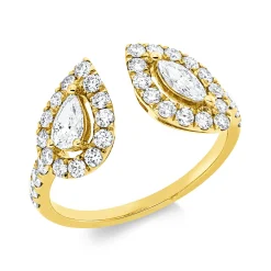 Ring aus 750 Gold Gelbgold 37 Diamanten 1,06ct B:10mm