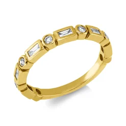 Ring aus 750 Gold Gelbgold 13 Diamanten 0,35ct TW B:2,7mm