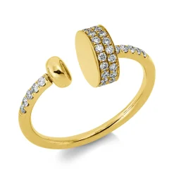 Ring aus 750 Gold Gelbgold 48 Diamanten 0,37ct TW-SI B:8,2mm