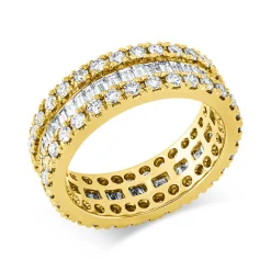 Ring aus 750 Gold Gelbgold 111 Diamanten 2,58ct TW-SI B:6,6mm