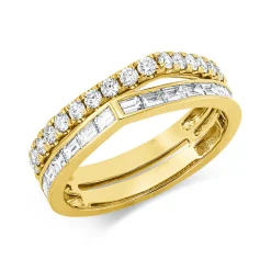 Ring aus 750 Gold Gelbgold 36 Diamanten 0,99ct TW-SI B:5mm