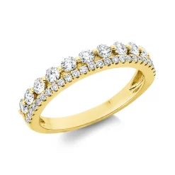 Ring aus 750 Gold Gelbgold 36 Diamanten 0,72ct TW-SI B:3,6mm