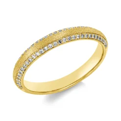Ring aus 750 Gold Gelbgold 64 Diamanten 0,19ct TW-SI B:3,2mm