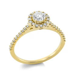 Ring aus 750 Gold Gelbgold 35 Diamanten 0,6ct TW-SI Ø7,5mm