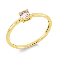 Ring aus 750 Gold Gelbgold Morganit 0,22ct rosa B:3,8mm 4er-Krappe