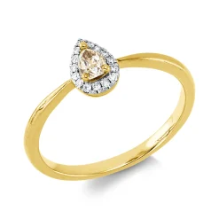 Ring aus 750 Gold gelb/weiß 16 Diamanten 0,24ct B:7,2mm