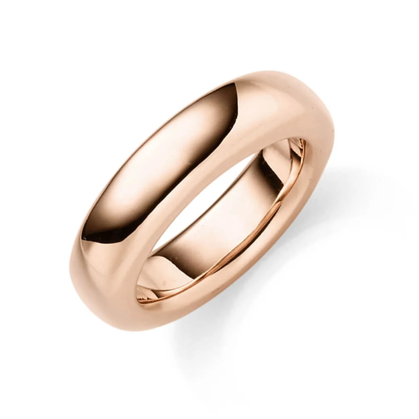 Ring aus 585 Gold Rotgold Breite 6mm glänzend schlicht Fingerring Goldring