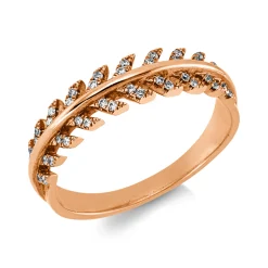 Ring aus 750 Gold Rotgold 40 Brillanten 0,11ct TW-SI B:4,6mm