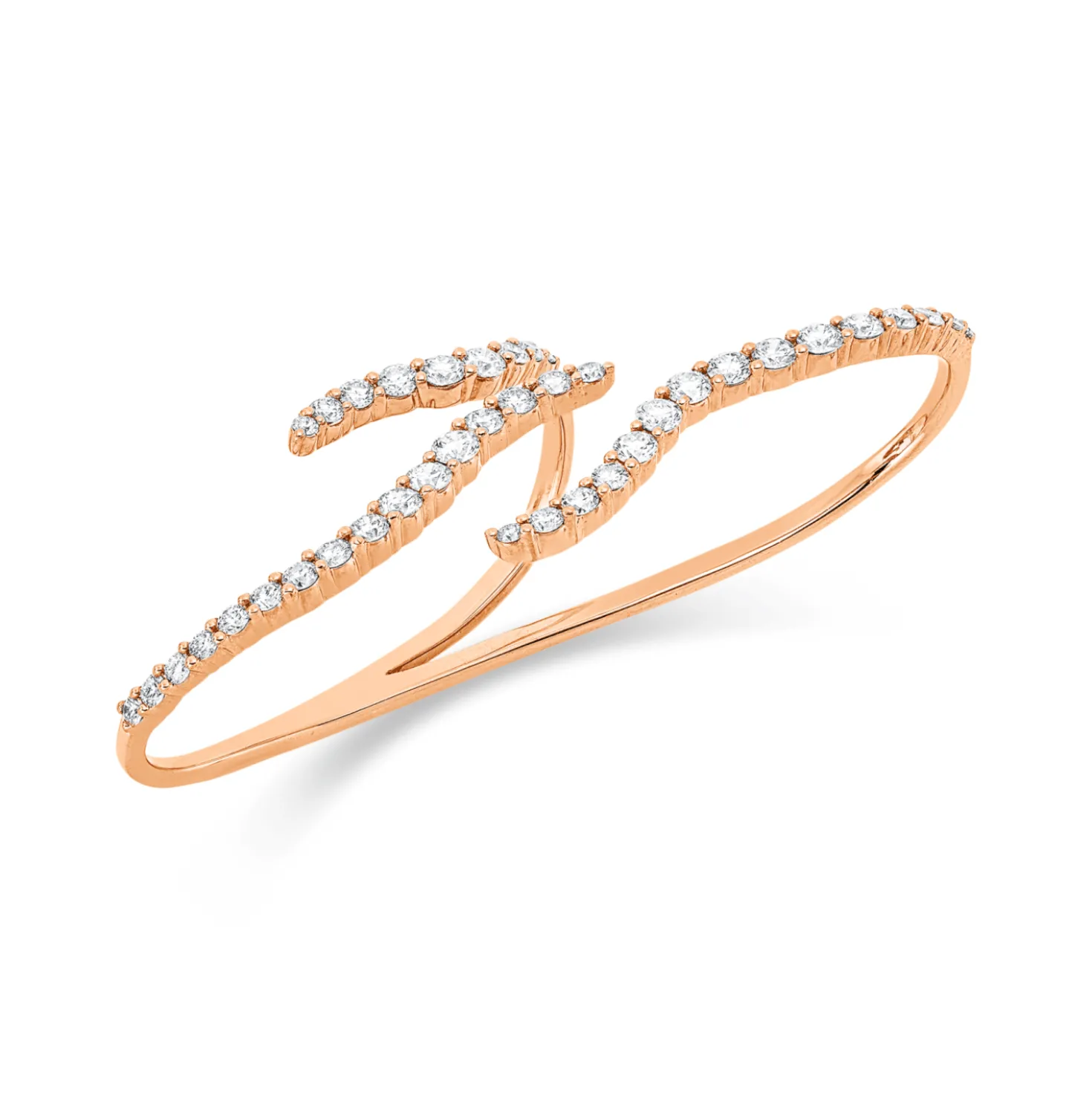 Ring aus 750 Gold Rotgold 40 Brillanten 2,25ct TW-VSI/SI B:22,5mm