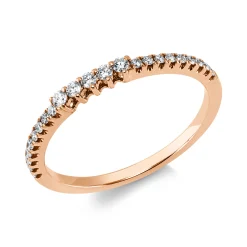 Ring aus 750 Gold Rotgold 23 Brillanten 0,17ct TW-VSI/SI B:2mm