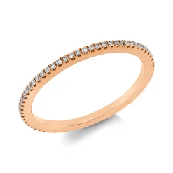 Ring aus 750 Gold Rotgold 65 Diamanten 0,14ct I-SI B:1,3mm