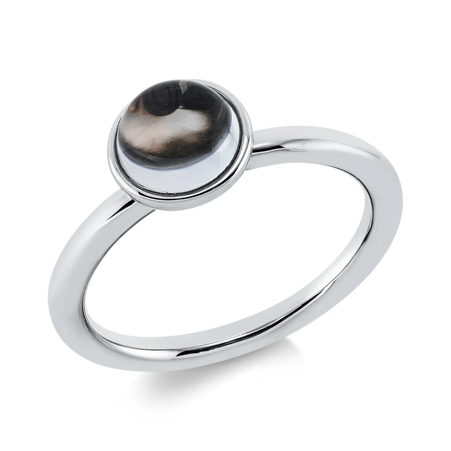 Ring aus 750 Gold Weißgold Amethyst 1,39ct grün B:7,9mm Zarge