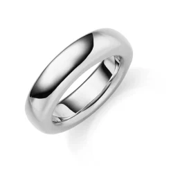 Ring aus 585 Gold Weißgold Breite 6mm glänzend schlicht Fingerring Goldring