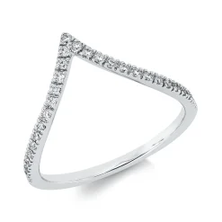 Ring aus 750 Gold Weißgold 29 Brillanten 0,17ct TW-PI B:10mm