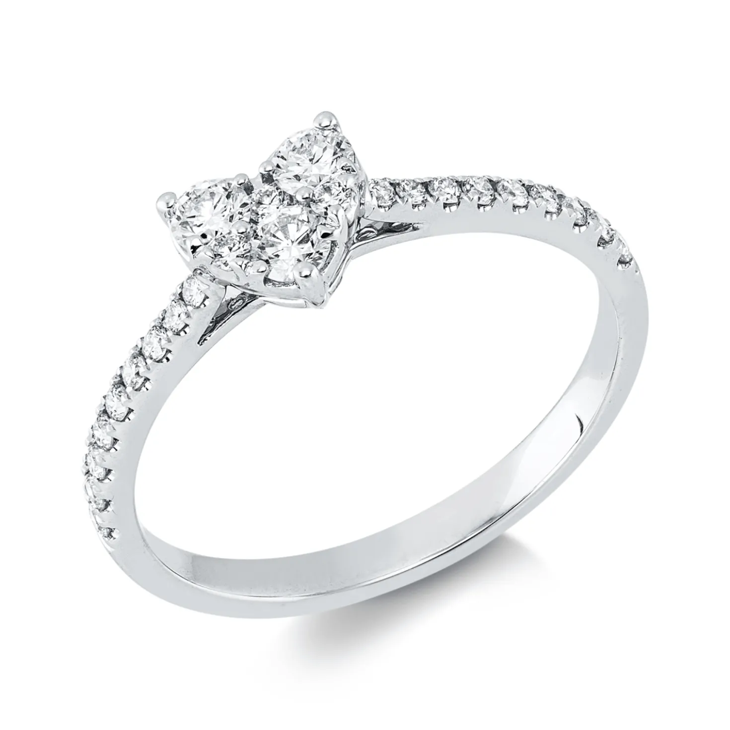 Ring aus 750 Gold Weißgold 24 Brillanten 0,36ct TW-SI B:5,4mm