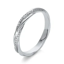 Ring aus 750 Gold Weißgold 64 Brillanten 0,14ct TW-SI B:2,6mm