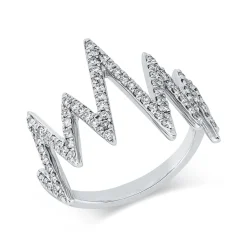 Ring aus 750 Gold Weißgold 79 Brillanten 0,46ct TW-SI B:16,3mm