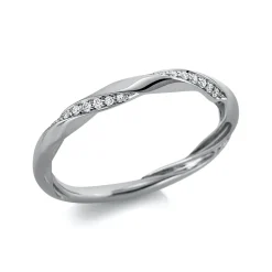 Ring aus 750 Gold Weißgold 27 Brillanten 0,1ct TW-SI B:1,9mm