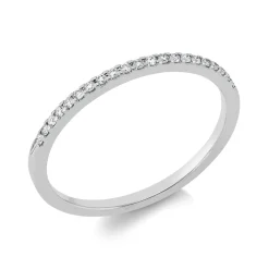 Ring aus 750 Gold Weißgold 21 Brillanten 0,09ct TW-SI B:1,3mm