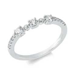 Ring aus 750 Gold Weißgold 15 Brillanten 0,36ct TW-VSI/SI B:2,6mm
