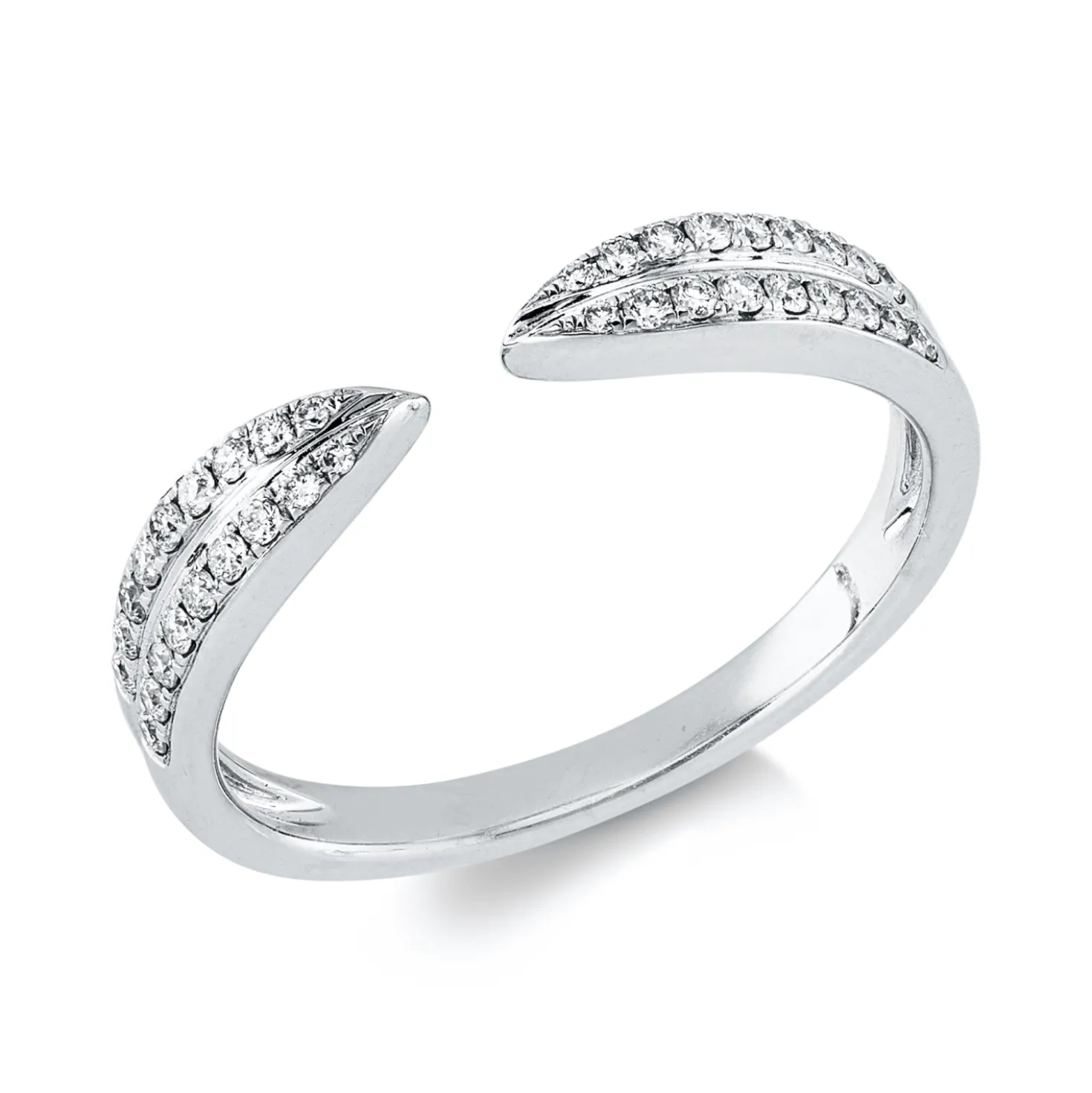 Ring aus 750 Gold Weißgold 36 Brillanten 0,19ct W-SI B:3,6mm