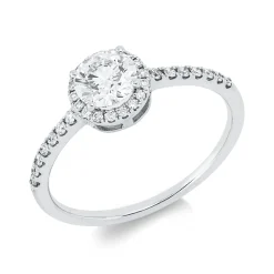 Ring aus 750 Gold Weißgold 33 Diamanten 0,7ct B:6,7mm