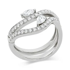 Ring aus 750 Gold Weißgold 39 Diamanten 0,94ct B:11,5mm