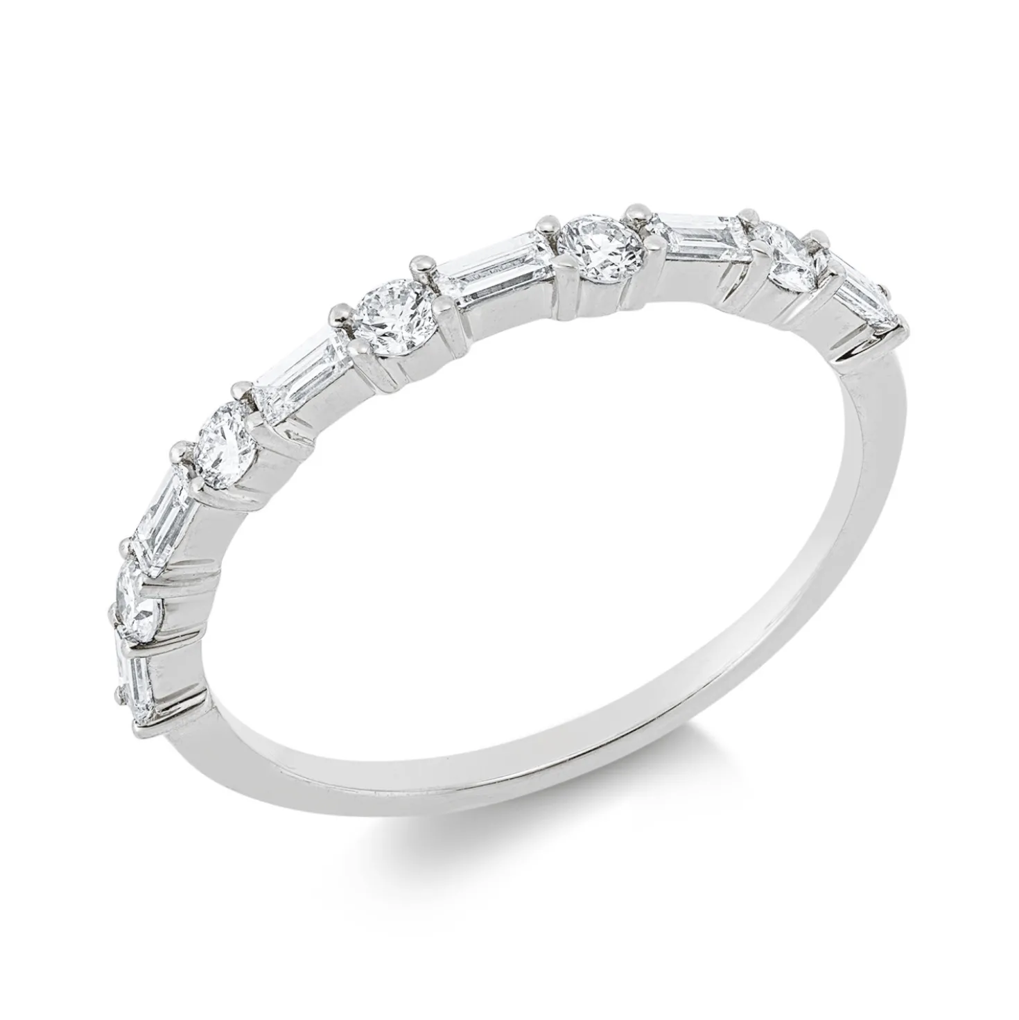 Ring aus 750 Gold Weißgold 11 Diamanten 0,4ct B:2,1mm
