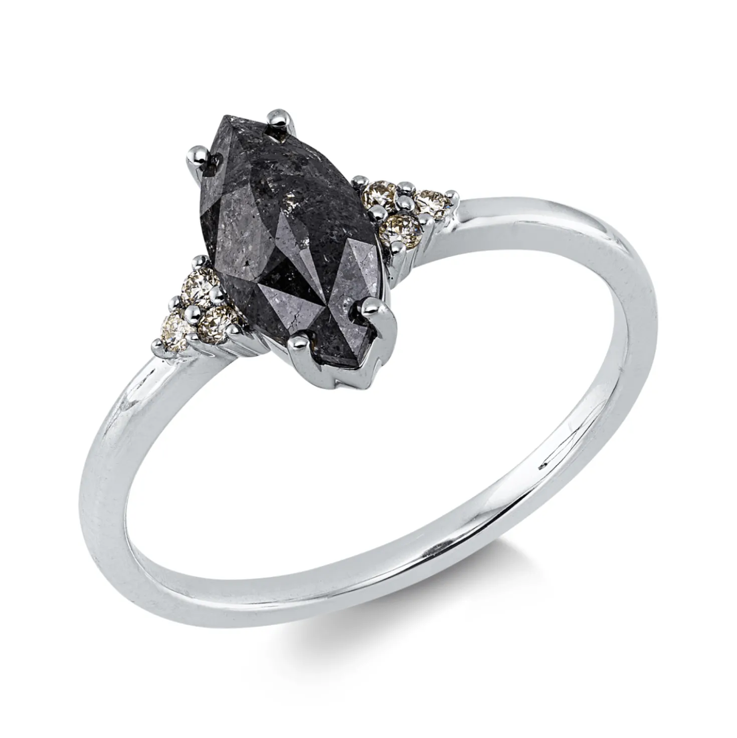 Ring aus 750 Gold Weißgold 7 Diamanten 1,26ct B:9,8mm