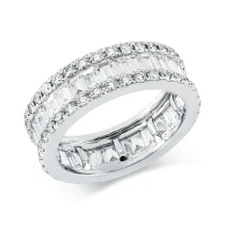 Ring aus 585 Gold Weißgold 102 Diamanten 3ct F-SI B:6,3mm