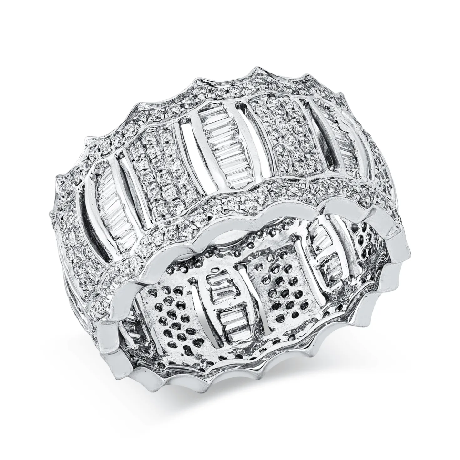 Ring aus 750 Gold Weißgold 304 Diamanten 1,25ct F-VSI B:11,1mm