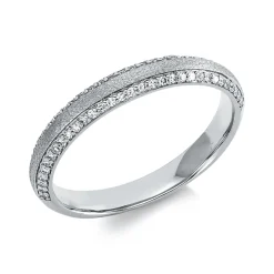 Ring aus 750 Gold Weißgold 64 Diamanten 0,19ct TW-SI B:3,2mm