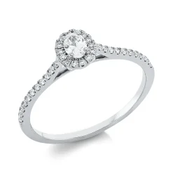 Ring aus 750 Gold Weißgold 37 Diamanten 0,31ct TW-SI B:6,2mm