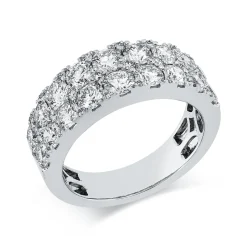 Ring aus 750 Gold Weißgold 44 Diamanten 2,45ct TW-SI B:7,4mm