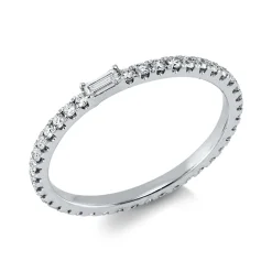 Ring aus 750 Gold Weißgold 41 Diamanten 0,4ct TW-VSI/SI B:1,8mm